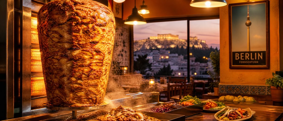 Berlin Döner Kebab being sliced